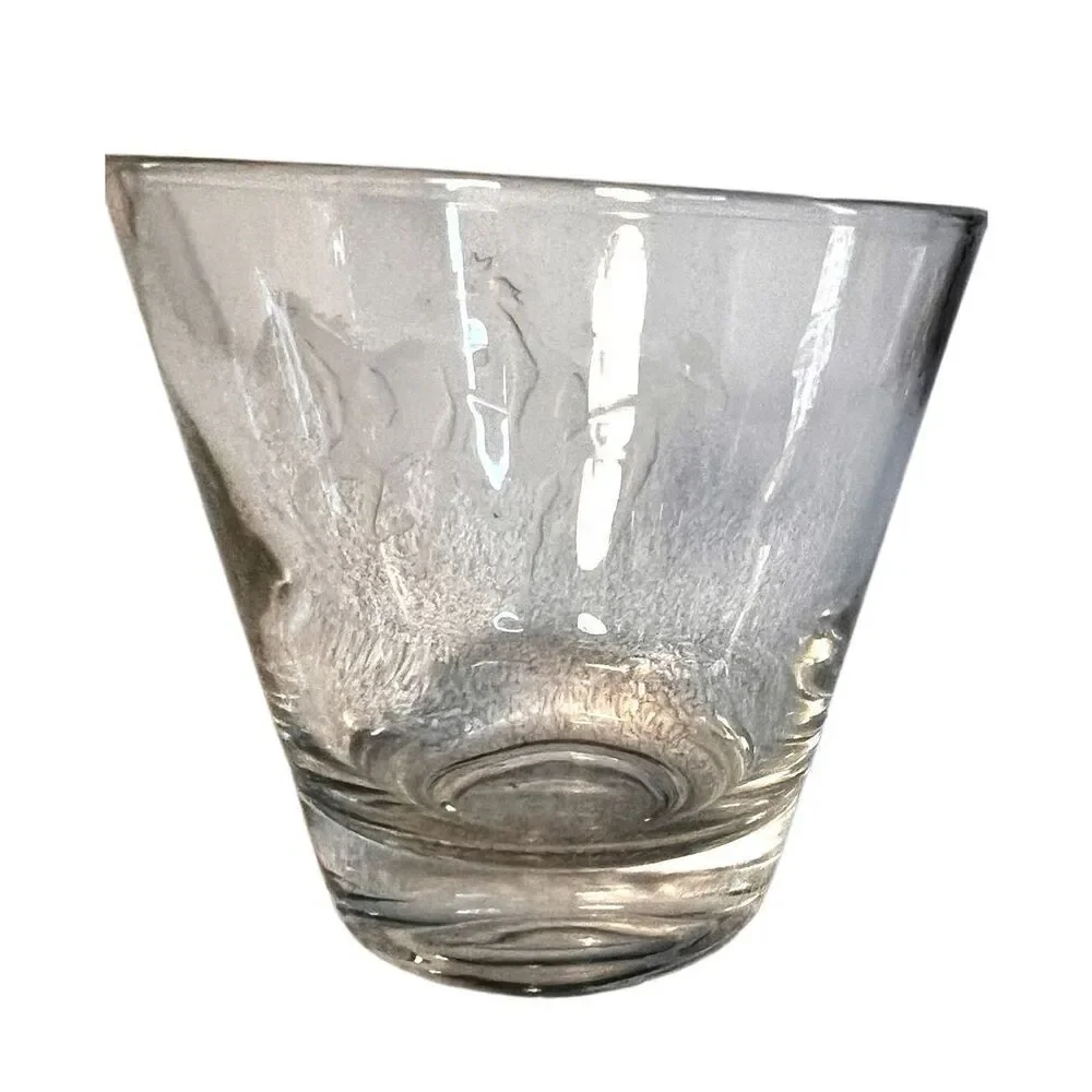 Vintage Etched Running Horses Cocktail Glass